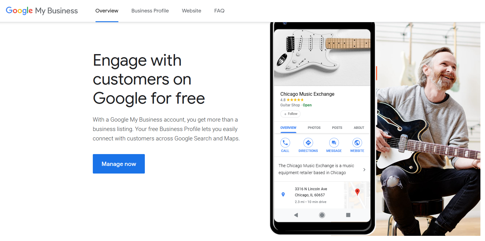 Google My Business Homepage