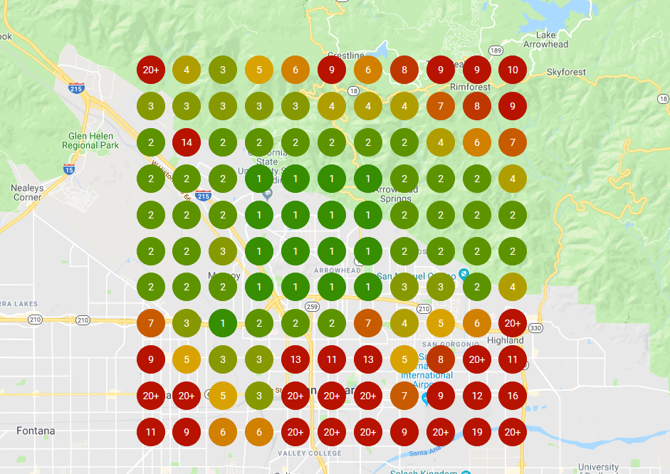 Google Local Rankings by Location