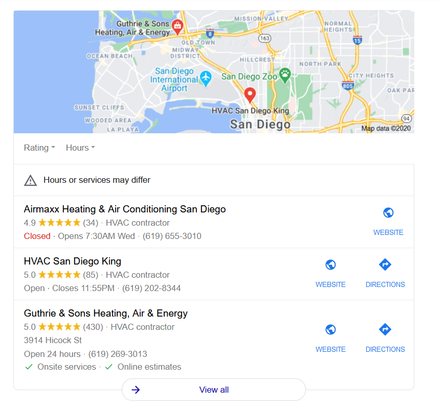 Google Local SEO for HVAC Companies