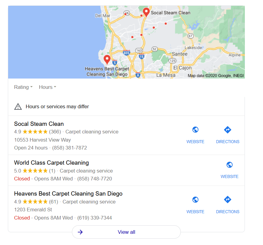 Google Local SEO for Carpet Cleaners