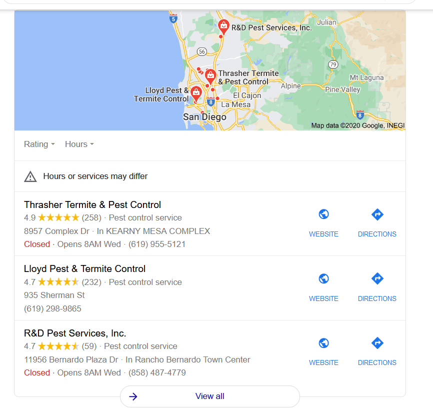 Google Local SEO for Pest Control Companies