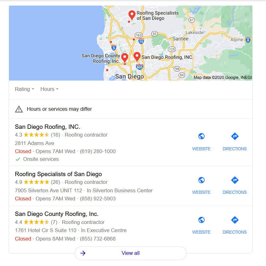 Google Local SEO for Roofing Company